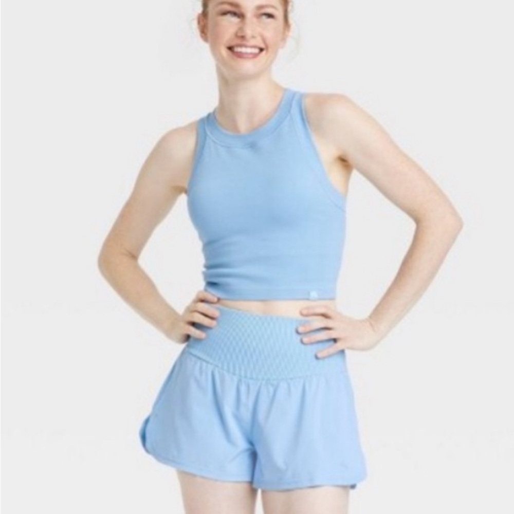 NWOT JoyLab High Rise Light Blue Women's Shorts - Picture 2 of 3